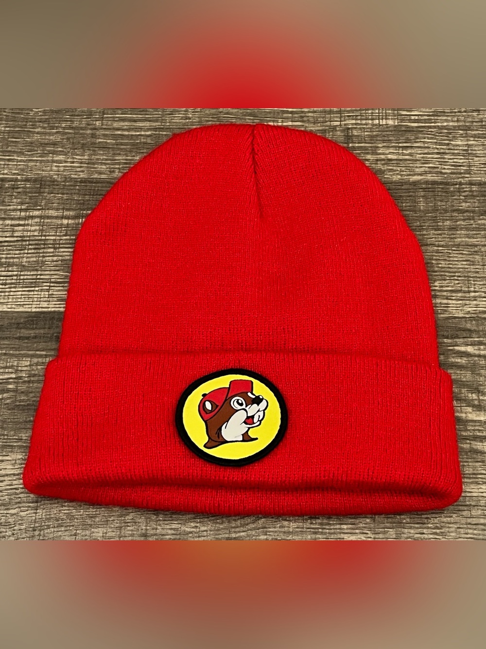 Buc-ee's Classic Logo Beanie Hat Red OS NWOT